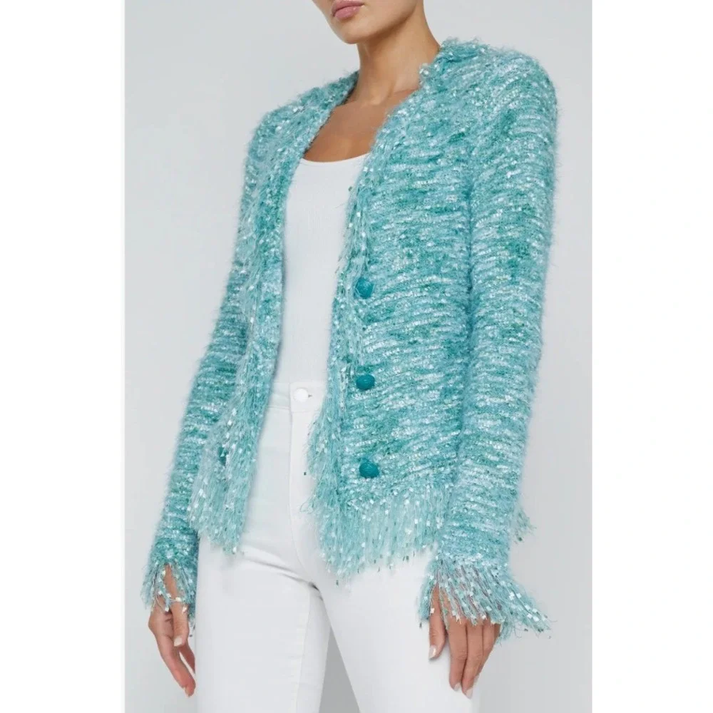 L'AGENCE Azure Cardigan Blazer‎ – Teal – Size XS / 2